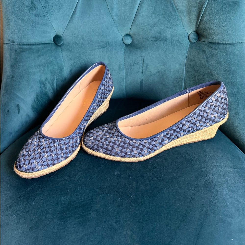 ATRAY ELLA Blue Print Wedge